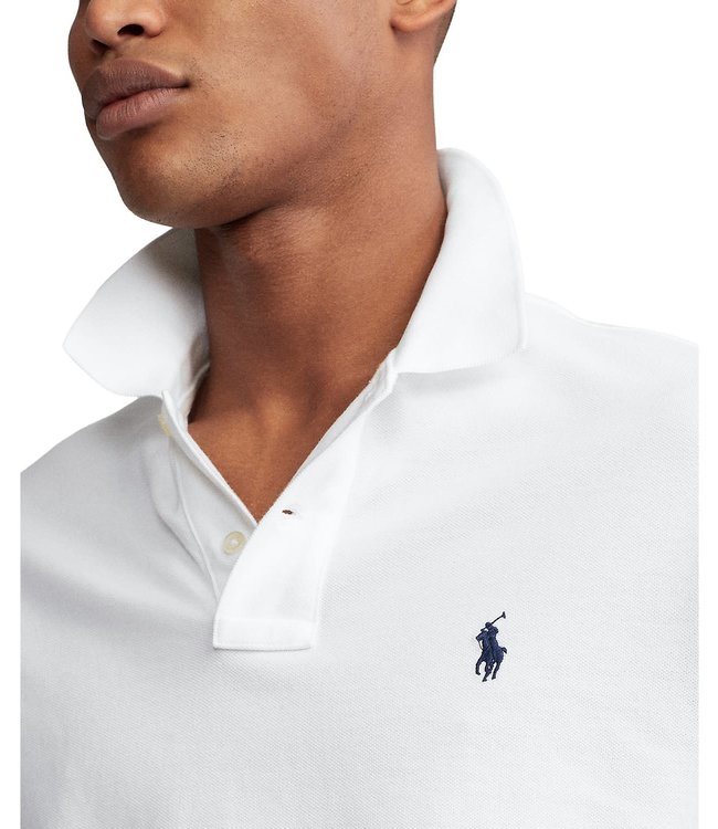 Polo Ralph Lauren White Classic Fit Mesh Polo