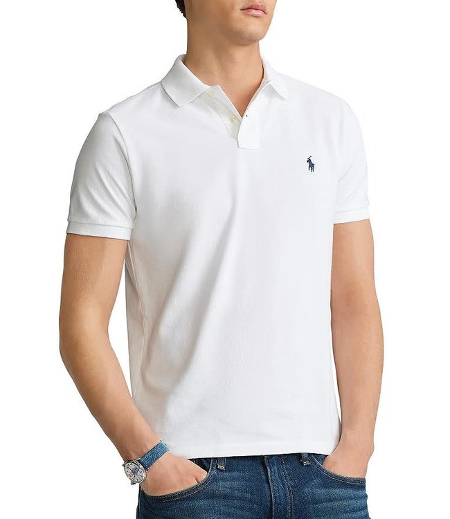 Polo Ralph Lauren White Classic Fit Mesh Polo