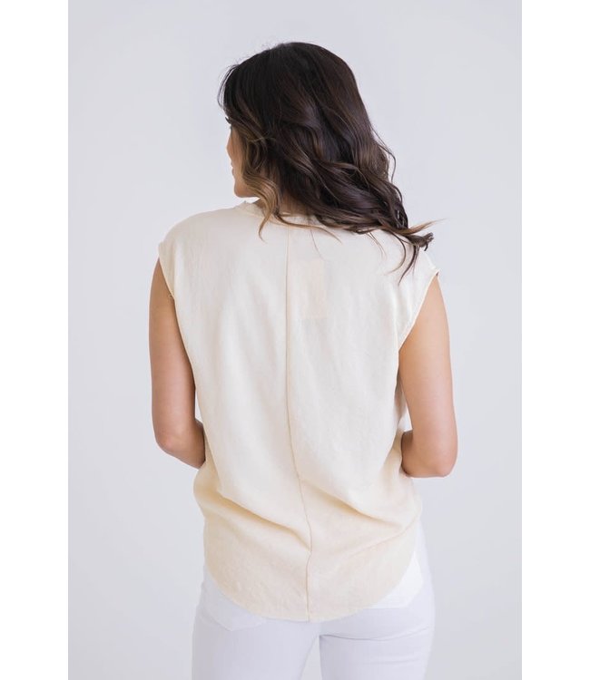 Karlie Solid Scoop Sleeveless Top