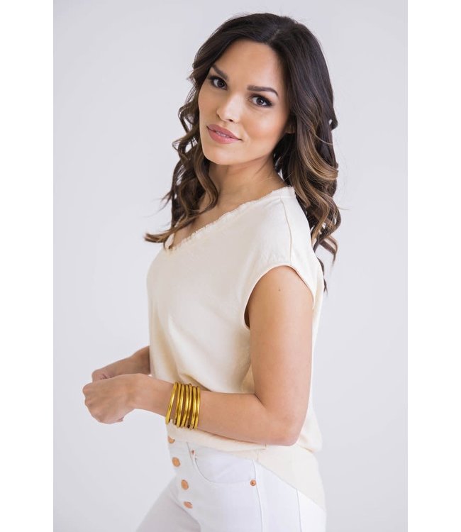 Karlie Solid Scoop Sleeveless Top