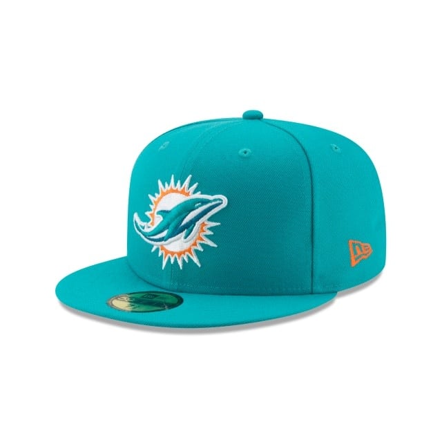 Miami Dolphins New Era Omaha 59FIFTY Fitted Hat - Aqua