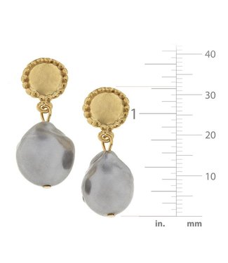 Susan Shaw Baroque Pearl Drop Earrings