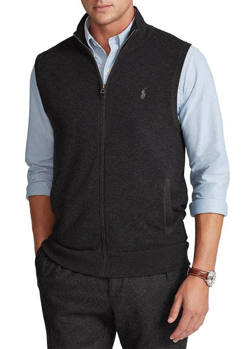 PRL Full Zip Birdseye Textured Cotton 