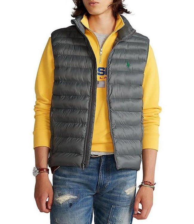 PRL Sweater Fleece Full-Zip Vest with Zipper Chest Pocket - Abraham's