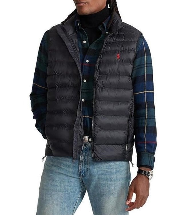 Polo Ralph Lauren Men's Down Packable Puffer Vest Jacket Black