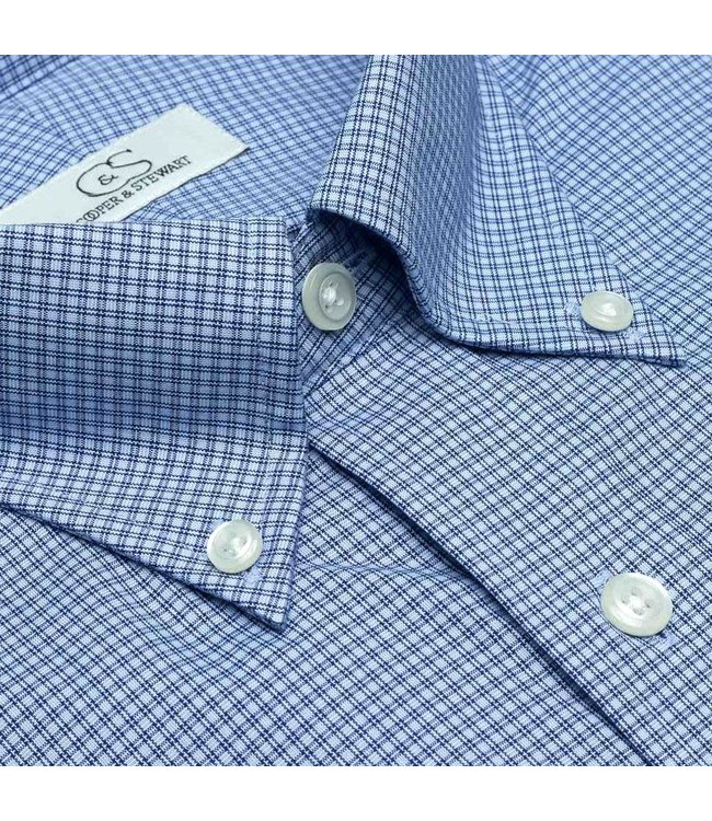 Cooper & Stewart Branson Double Check Button Down Dress Shirt
