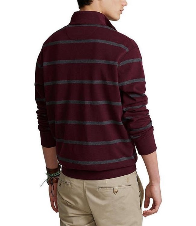PRL Luxury Jersey Stripe Half-Zip Pullover Sweater