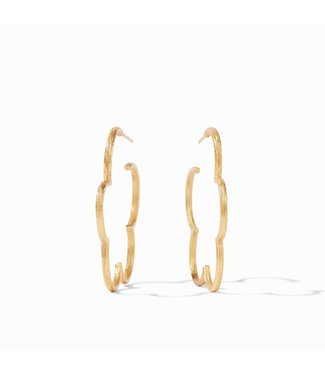 Julie Vos Gardenia Textured Medium Hoop Earrings