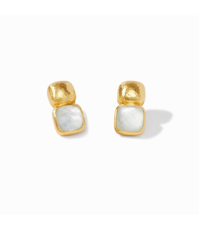 Julie Vos Catalina Gold Gem Earrings