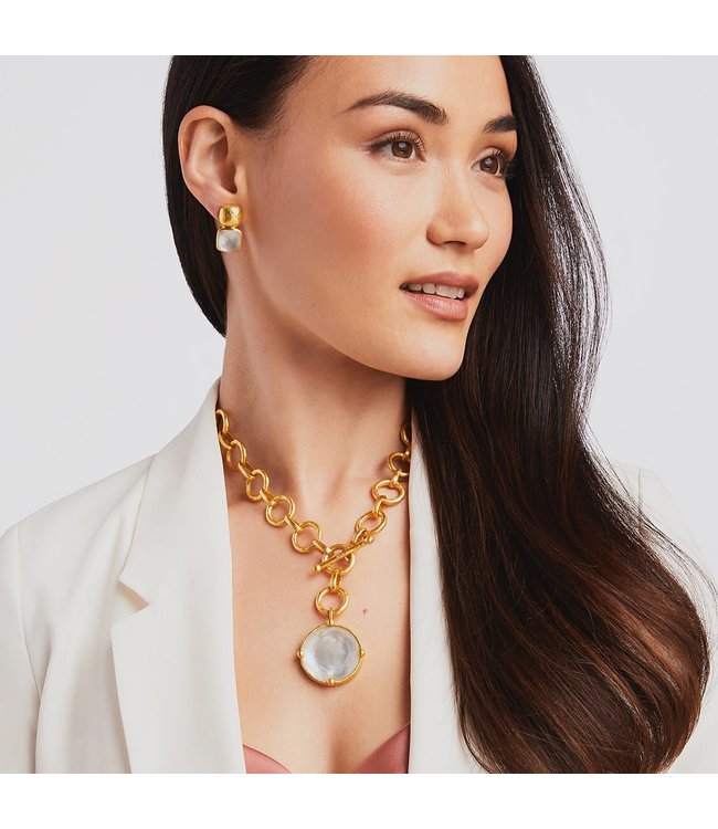 Julie Vos Catalina Gold Gem Earrings