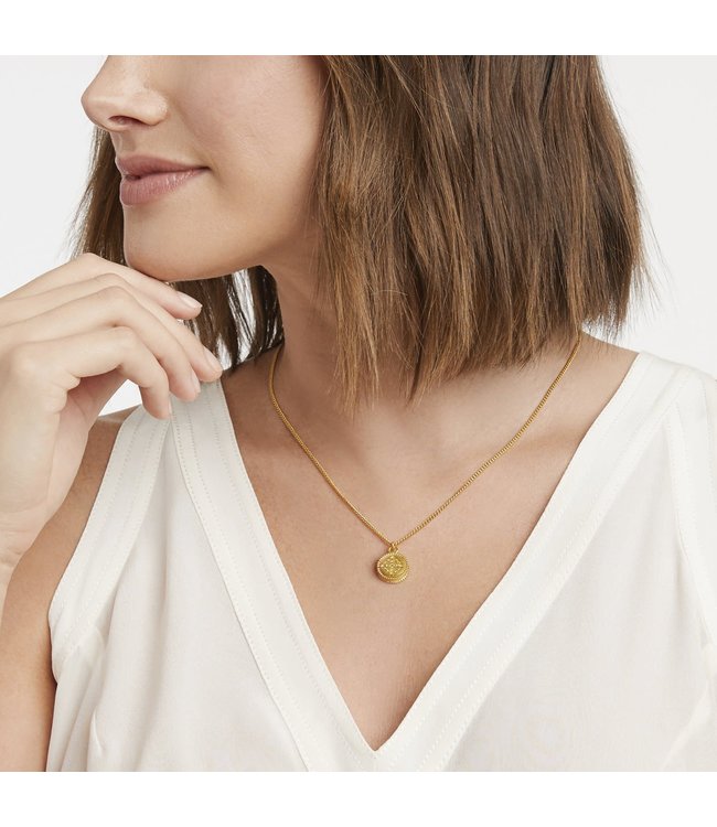 Julie Vos Fleur-de-Lis Solitaire Reversible Necklace
