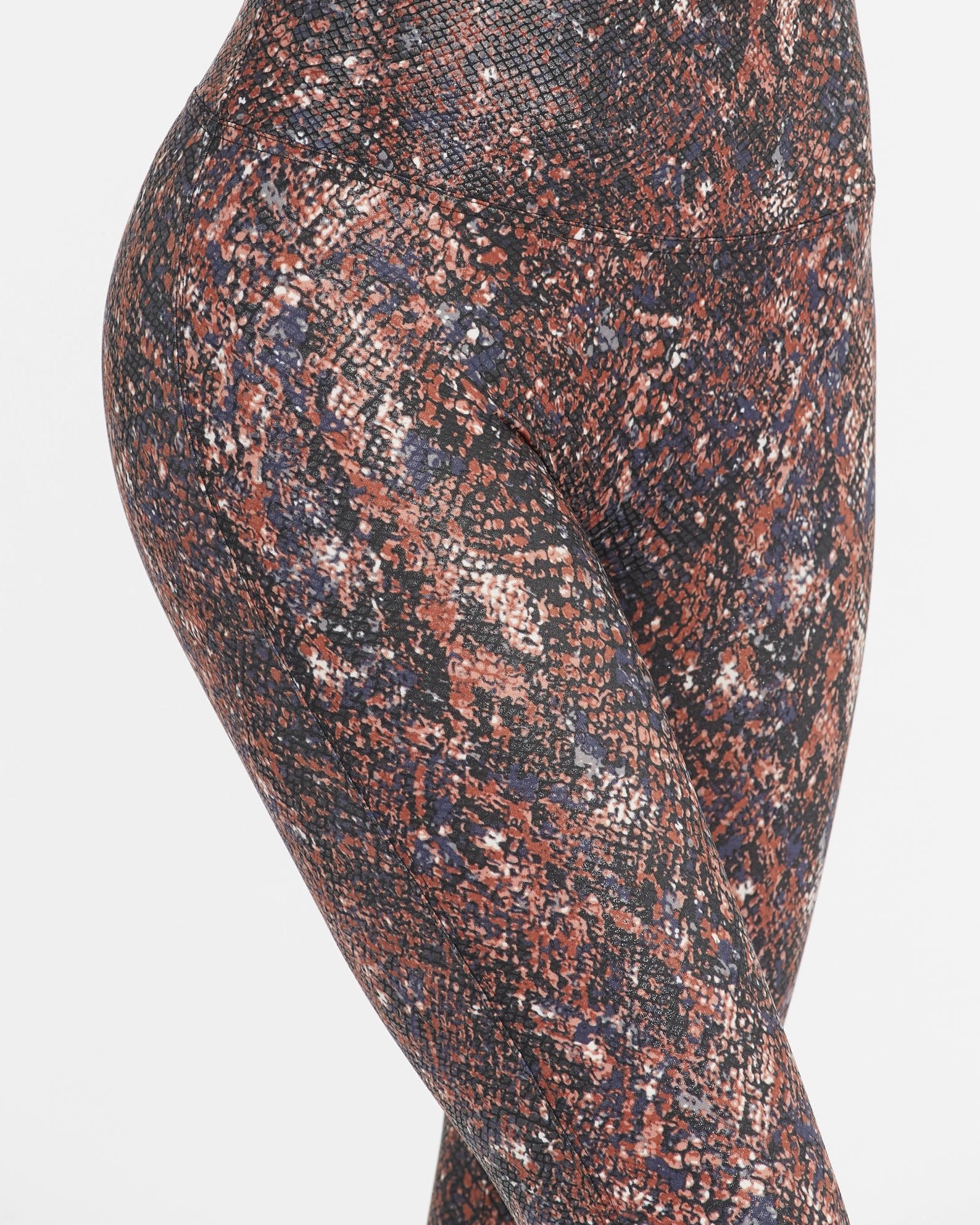 Spanx Women's Size Large Faux Leather Snake Shine Leggings