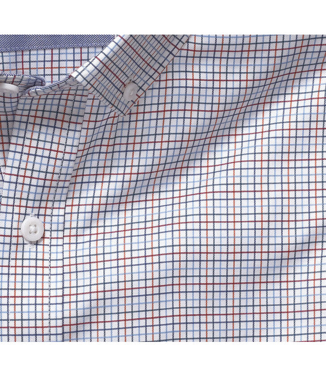 J&M Button Collar Windowpane Sport Shirt