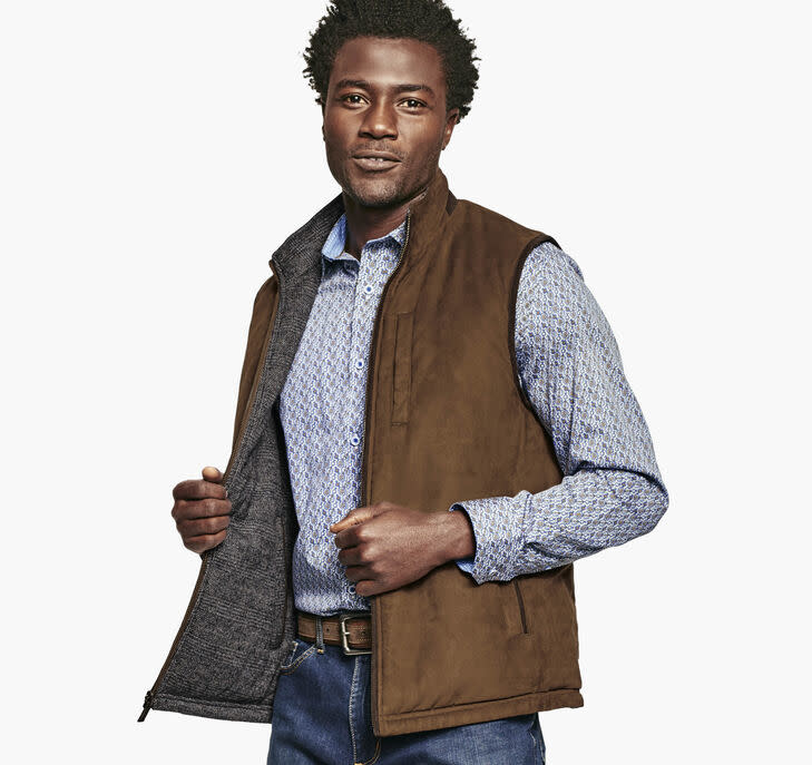 J\u0026M Reversible Microsuede Vest - Abraham's