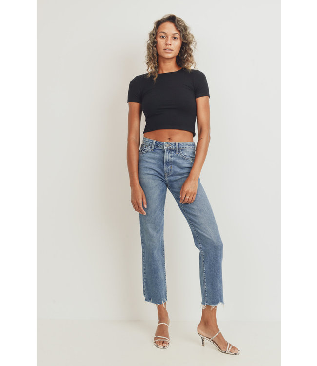 just black denim vintage straight high rise jeans