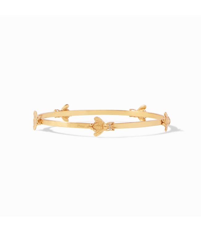 Julie Vos Hammered Gold Bee Bangle