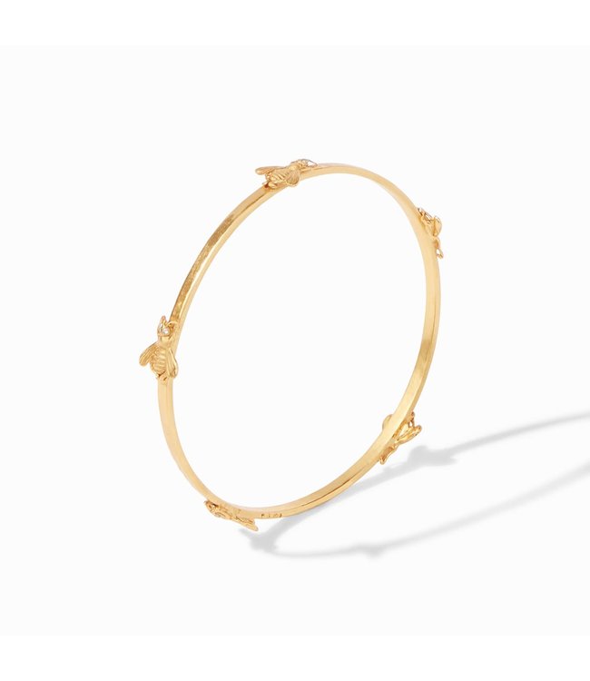 Julie Vos Hammered Gold Bee Bangle