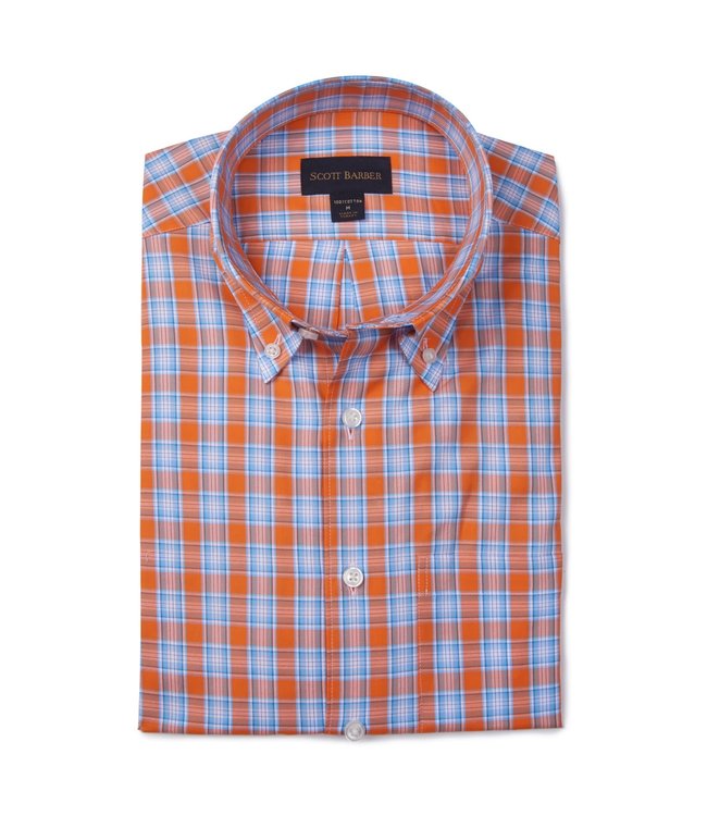 Scott Barber Fine Plaid Oxford Shirt
