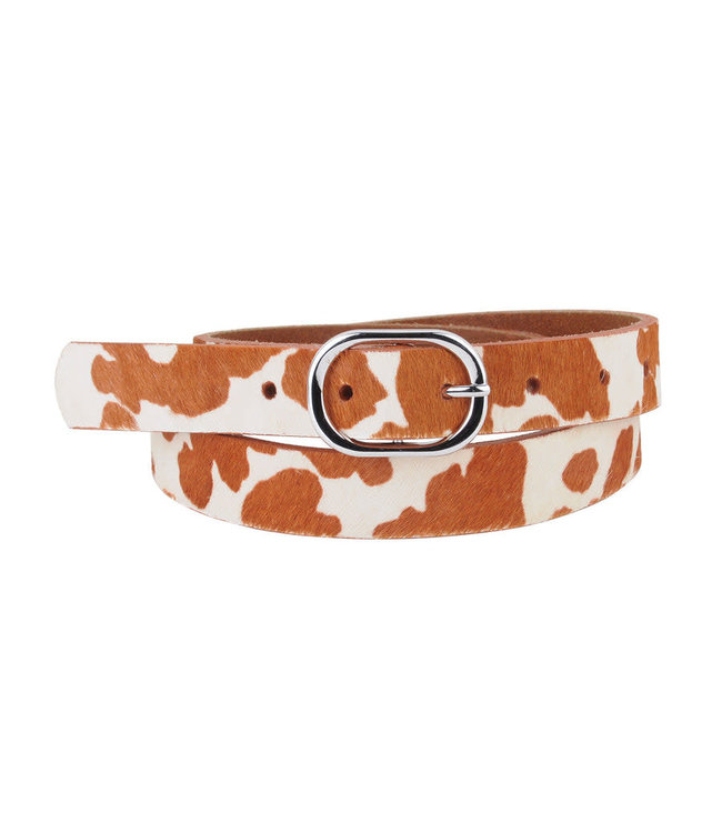Most Wanted Cow Print Calf Hair Leather Belt