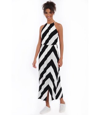 Blouson Halter Maxi Dress