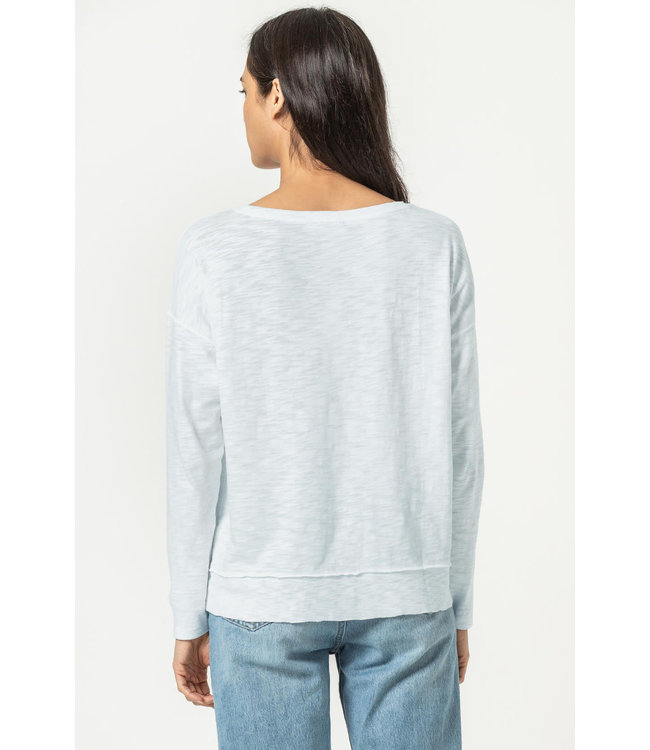 Lilla P Rib Trim Boatneck Top
