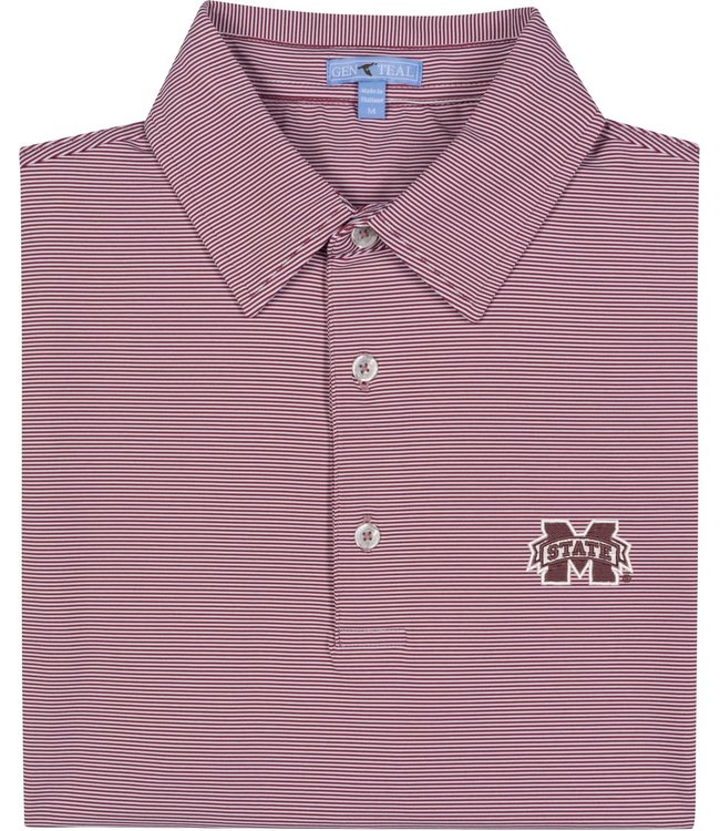 GenTeal Mississippi State Pinstripe Performance Polo