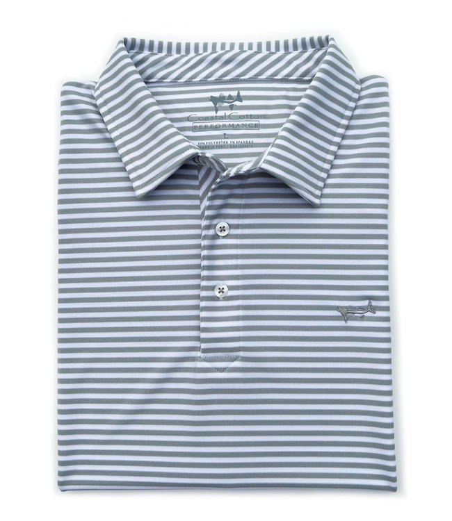 Coastal Cotton Stripe Performance Polo