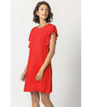 Lilla P Flutter Sleeve Shift Dress