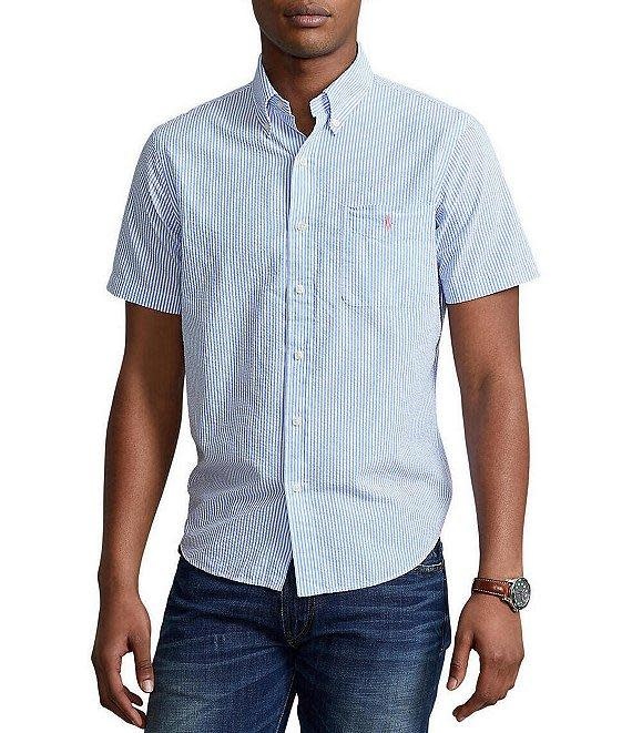 PRL Prepster Classic-Fit Seersucker Shirt - Abraham's