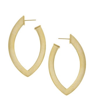 Susan Shaw Marquise Hoop Earrings