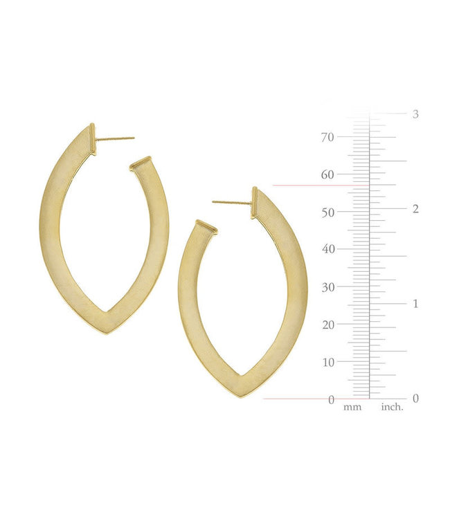 Susan Shaw Marquise Hoop Earrings