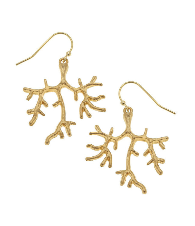 Susan Shaw Small Coral Earrings