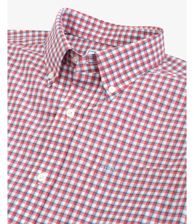 Southern Tide Waddell Plaid brrr Intercoastal LS Performance Sport Shirt