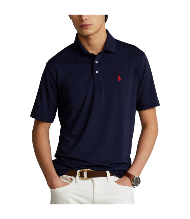 PRL Recycled Airflow Solid Knit Polo Shirt