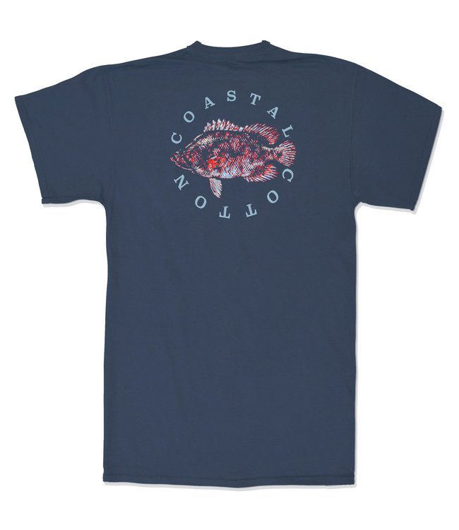 Coastal Cotton Triple Tail Pima Cotton Pocket Tee