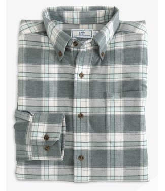 Southern Tide Milton Plaid Intercoastal Flannel Sport Shirt