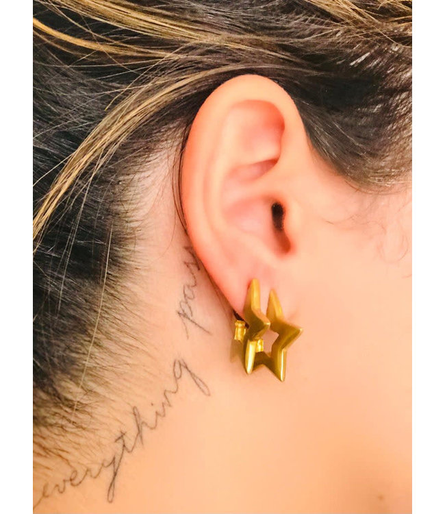 Sheila Fajl Medium Marilyn Star Hug Hoops