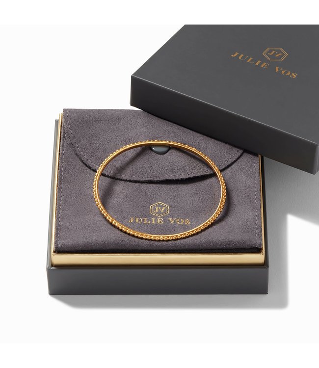 Julie Vos Colette Gold Bead Bangle