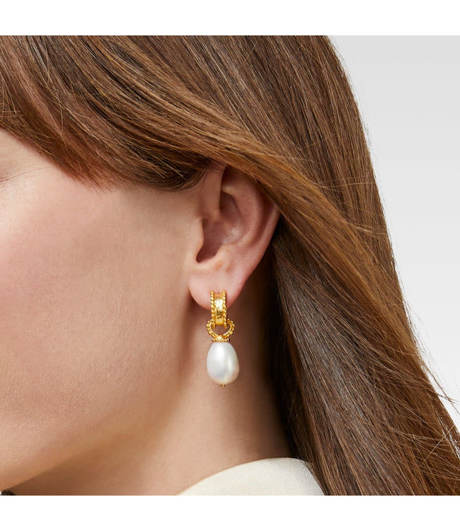 Julie Vos Marbella Gold Hoop & Charm Earring