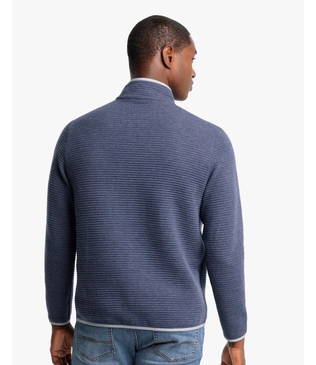 Southern Tide Rutland Heather Reversible Quarter Snap Pullover Sweater
