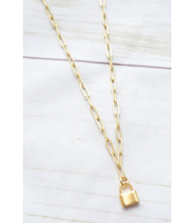 Virtue 16" Paperclip Charm Necklace