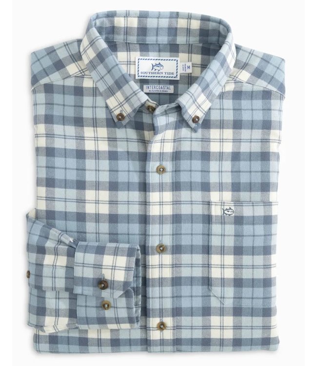 Southern Tide Maywood Plaid Intercoastal Flannel Sport Shirt