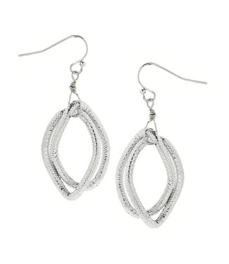 Susan Shaw Large Silver Textured Chain Earrings