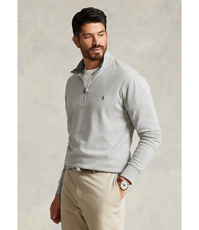 Polo Ralph Lauren Big & Tall Double-Knit Jersey 1/2 Zip Solid Pullover