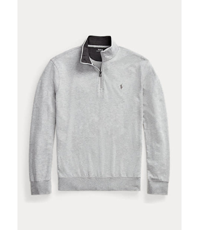 PRL Big & Tall Double-Knit Jersey 1/2 Zip Solid Pullover