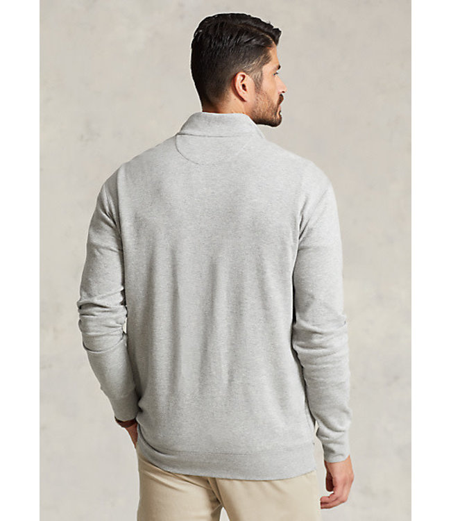 PRL Big & Tall Double-Knit Jersey 1/2 Zip Solid Pullover