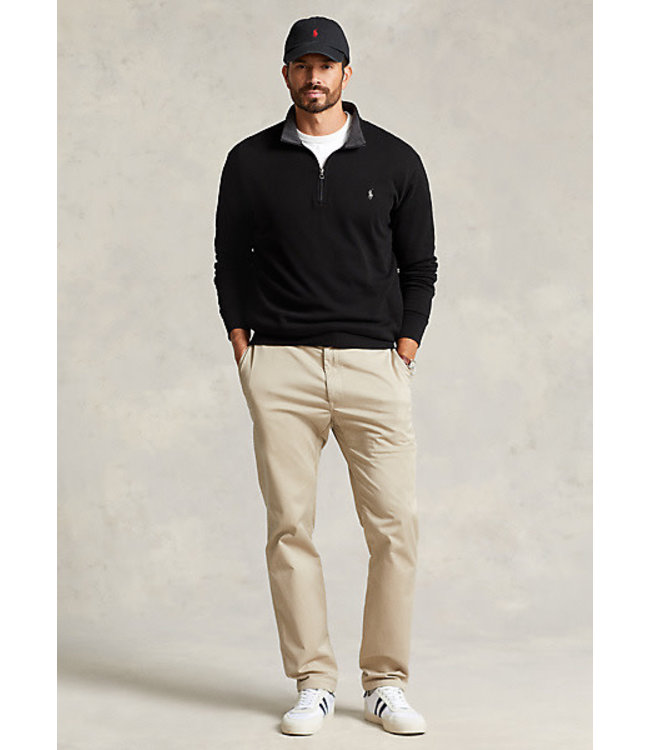 PRL Big & Tall Double-Knit Jersey 1/2 Zip Solid Pullover