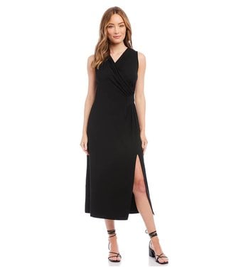 Karen Kane Faux Wrap Midi Dress