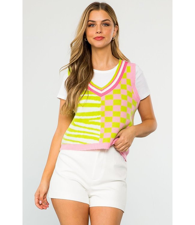 THML Multi Pattern Knit Vest