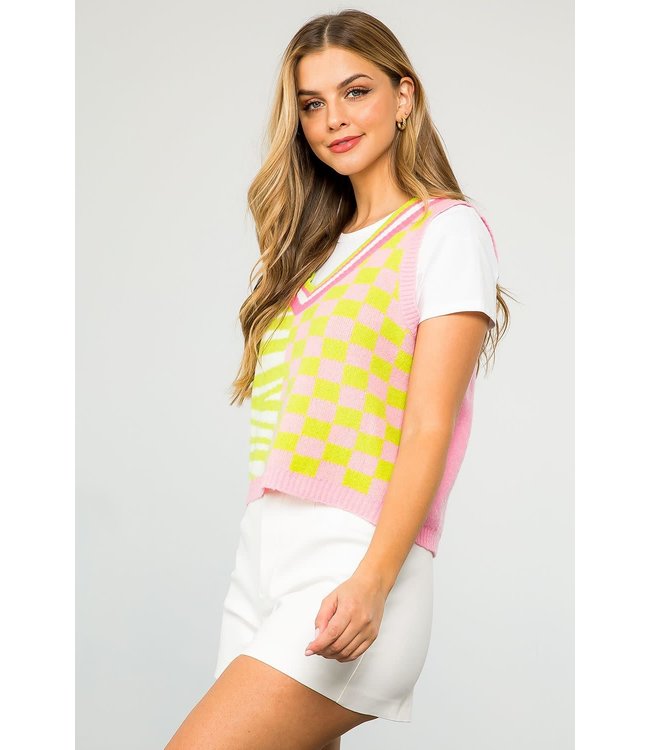 THML Multi Pattern Knit Vest